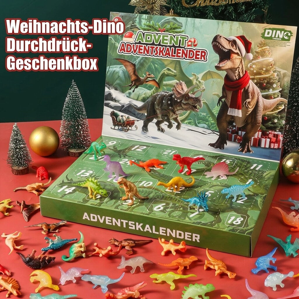 Dinosaur Advent Calendar with 24 Dino Figures, Fossil Models and Glow Dinos 2026