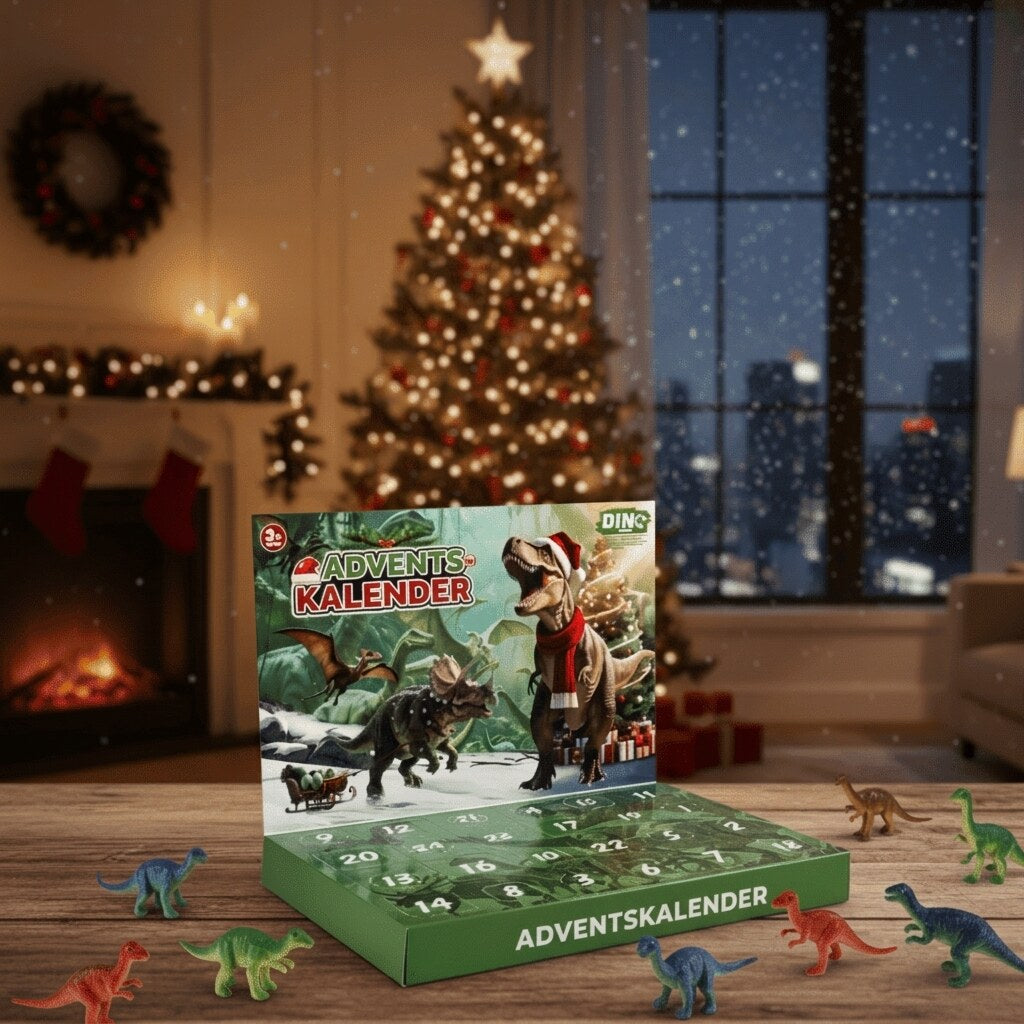 Dinosaur Advent Calendar with 24 Dino Figures, Fossil Models and Glow Dinos 2026