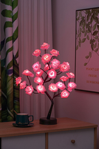 LED Blossom Branch Table Lamp with 24 Flowers, Warm White, 40 cm – Decorative Artificial Flower Mood Light, Battery or USB