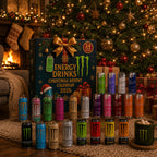 Energy Drink Can Design Advent Calendar with 24 Flat Decorative Pieces 2026