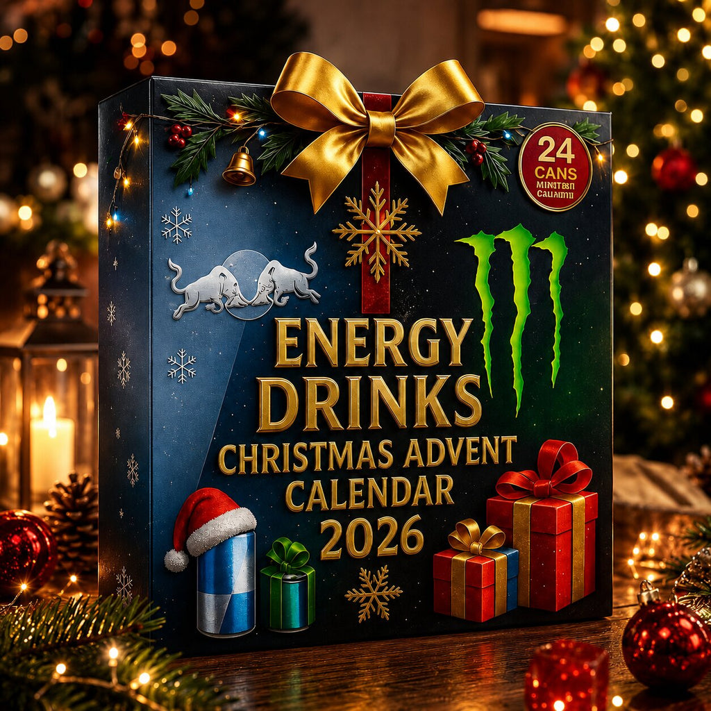 Energy Drink Can Design Advent Calendar with 24 Flat Decorative Pieces 2026