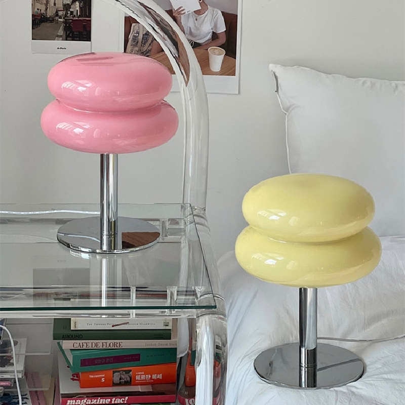 Glass Egg Table Lamp – Italian Design, Dimmable LED with Rotary Knob, Iron & Glass – for Bedroom, Living Room & Study