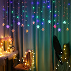 USB Snowflake String Lights – 4 m Multicolour LED, Christmas Decoration for Festive Winter Interiors