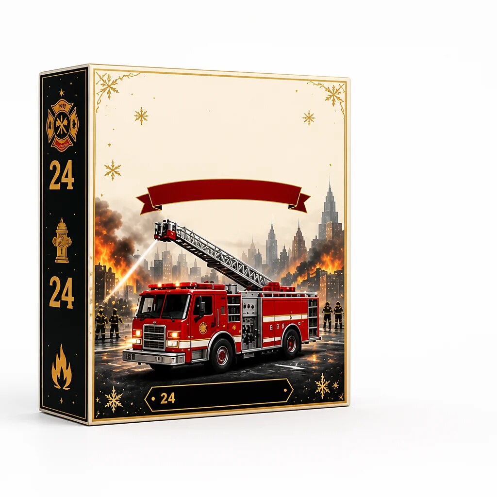 Fire Engine Advent Calendar with 24 Acrylic Vehicle Figures 2026