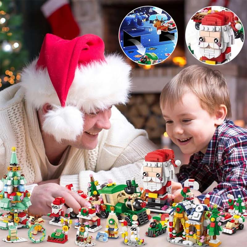 Bauleno | Building Block Advent Calendar for Kids with 12 Blocks for a Christmas Tree