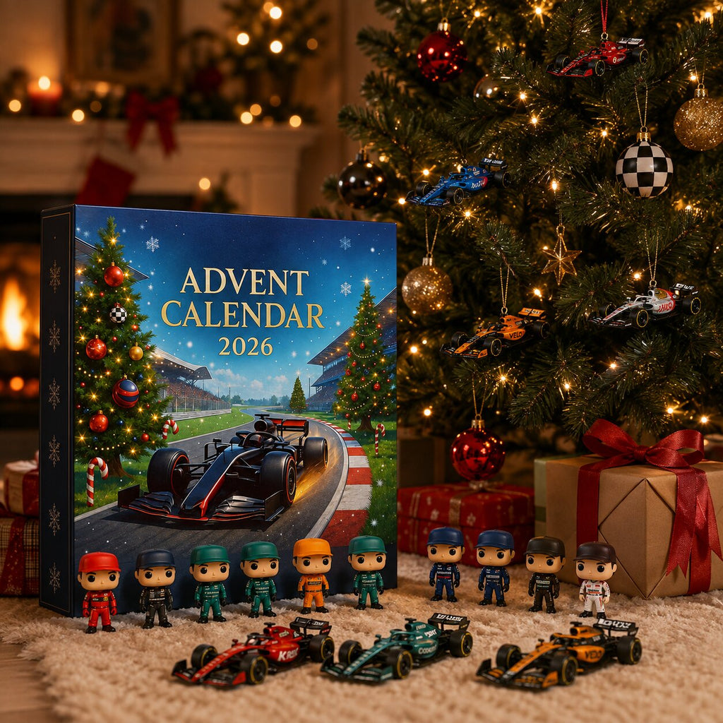 Race Car Advent Calendar with 24 Plastic Racing Motifs, Not Model Cars 2026