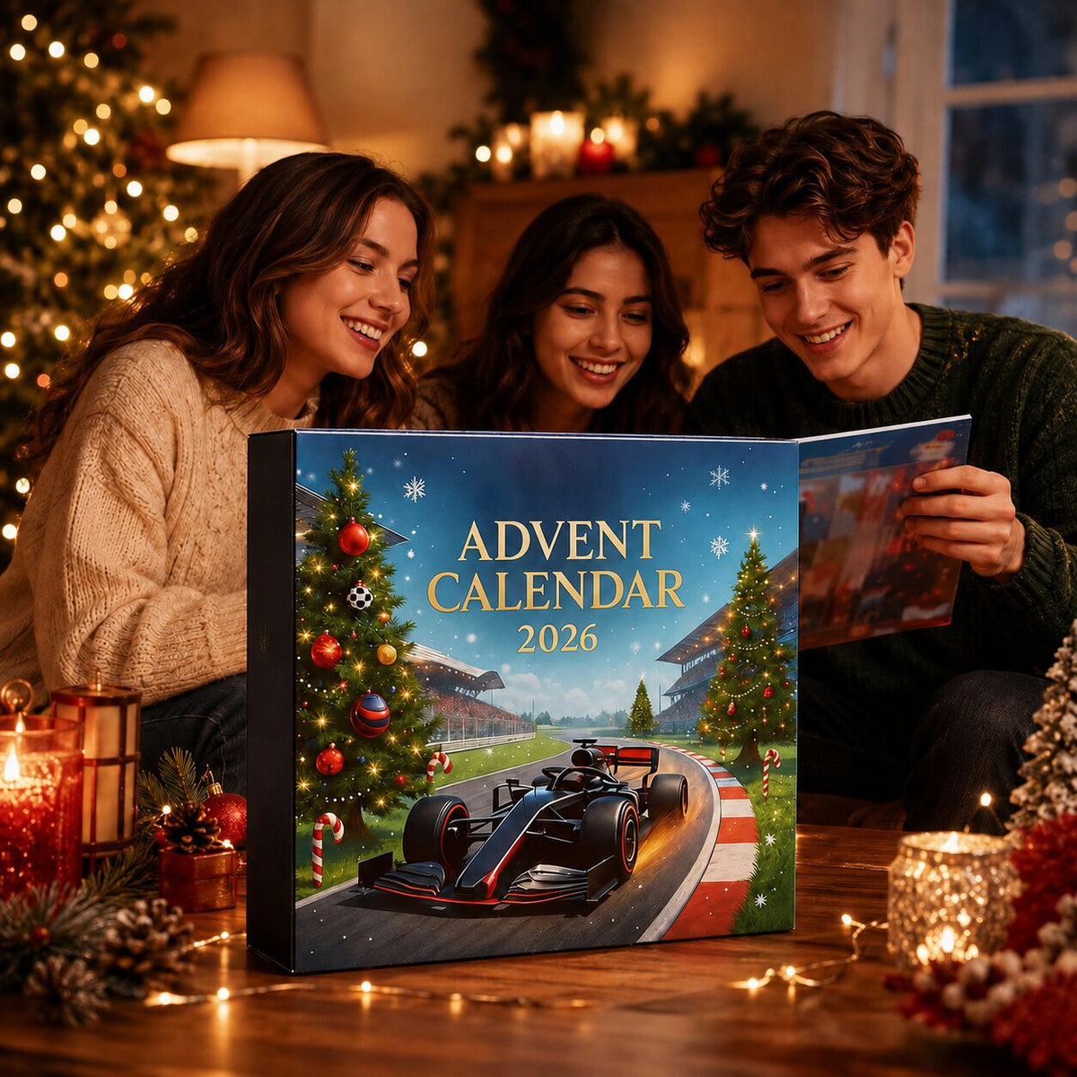 Race Car Advent Calendar with 24 Plastic Racing Motifs, Not Model Cars 2026
