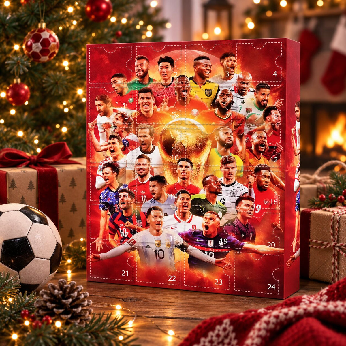 Football Advent Calendar with 24 Small Football Items and Accessories 2026