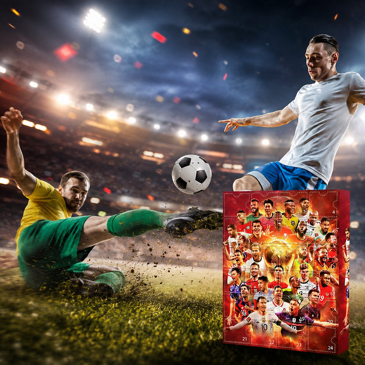 Football Advent Calendar with 24 Small Football Items and Accessories 2026