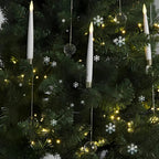 Flickering LED Christmas Tree Candles with Remote Control – Dimmable, Timer, Warm White, Battery-Powered Decoration