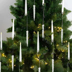 Flickering LED Christmas Tree Candles with Remote Control – Dimmable, Timer, Warm White, Battery-Powered Decoration