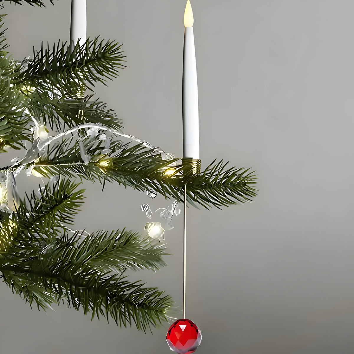Flickering LED Christmas Tree Candles with Remote Control – Dimmable, Timer, Warm White, Battery-Powered Decoration