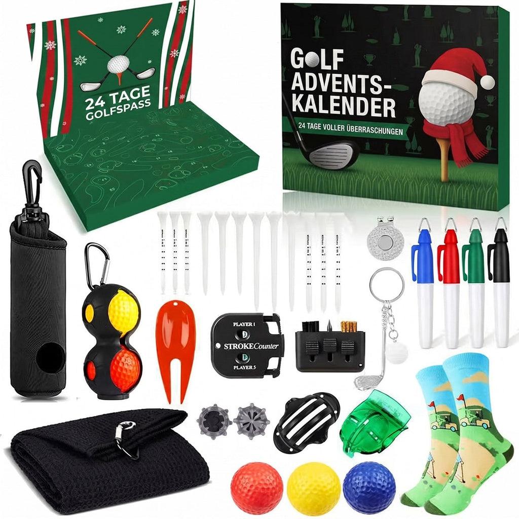 Golf Advent Calendar with 24 Golf Accessories and Towel 2026