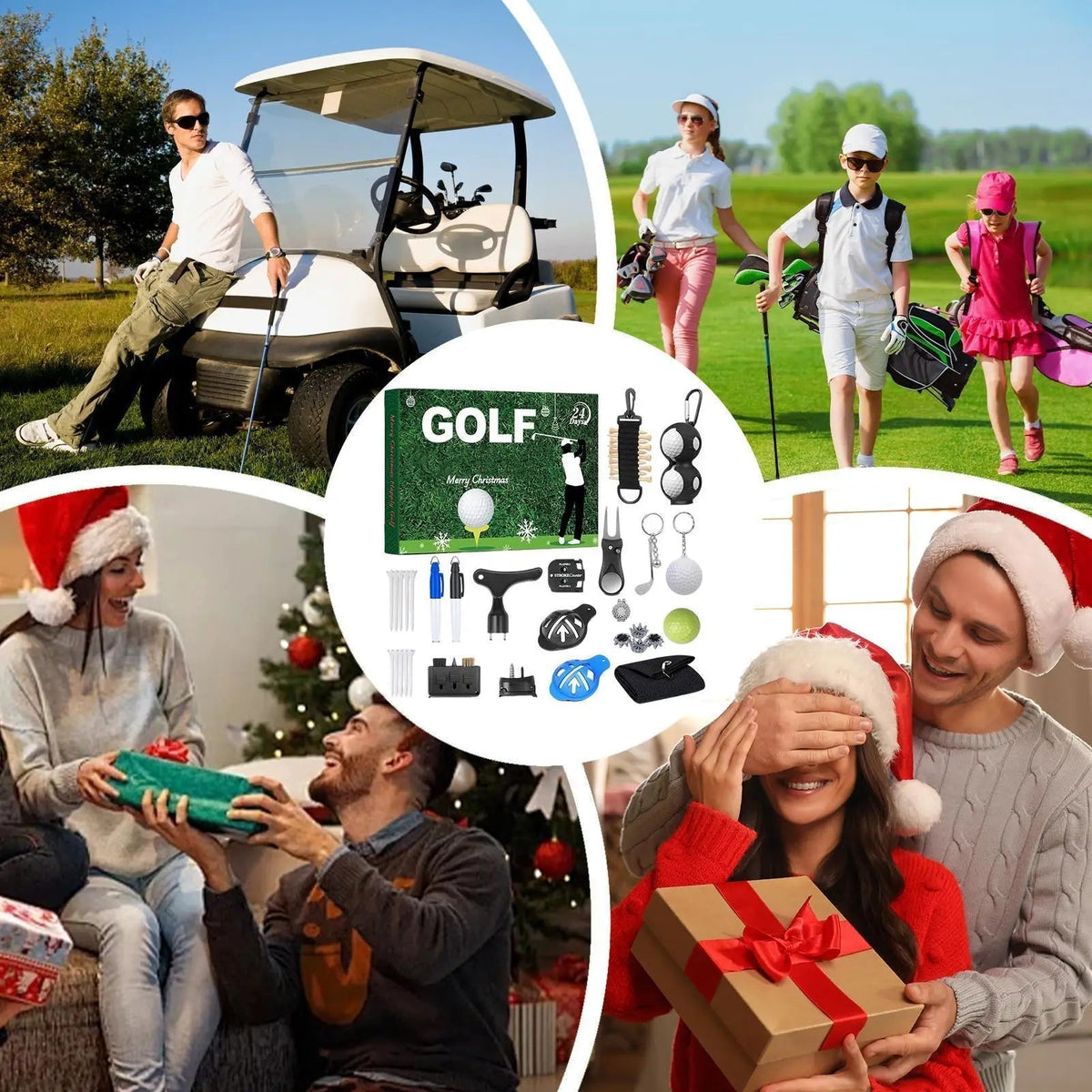 Golf Advent Calendar with 24 Golf Accessories, Balls, Tees and Tools 2026
