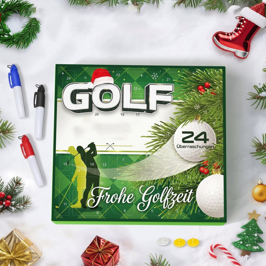 Golf Advent Calendar with 24 Golf Items, Balls, Tees and Alignment Tool 2026