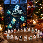 Halloween Countdown Calendar with 24 Flat Plastic Ghost Figures 2026