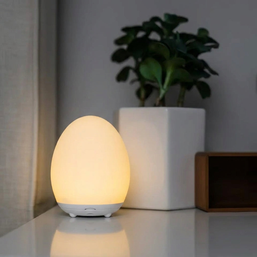 Touch Night Light with RGB Colours & Warm White – Dimmable LED Table Lamp, 100-Hour Battery, Rechargeable for Nursery & Bedroom