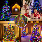 LED Waterfall Christmas Tree Lights – Dimmable Hanging Light Curtain with Remote Control & Timer for the Holidays