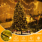 LED Waterfall Christmas Tree Lights – Dimmable Hanging Light Curtain with Remote Control & Timer for the Holidays
