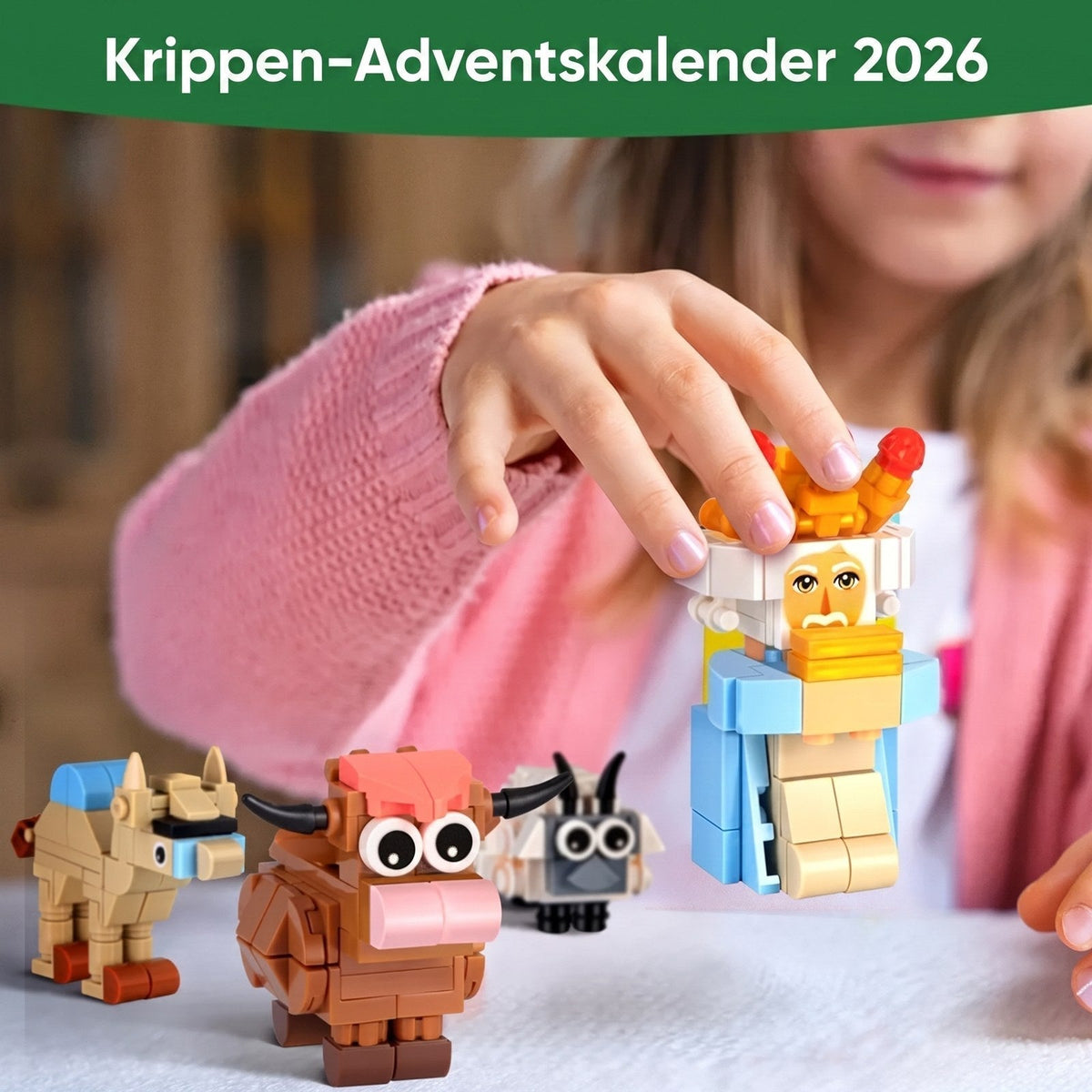 Nativity Scene Building Block Advent Calendar with 24 Sets 2026