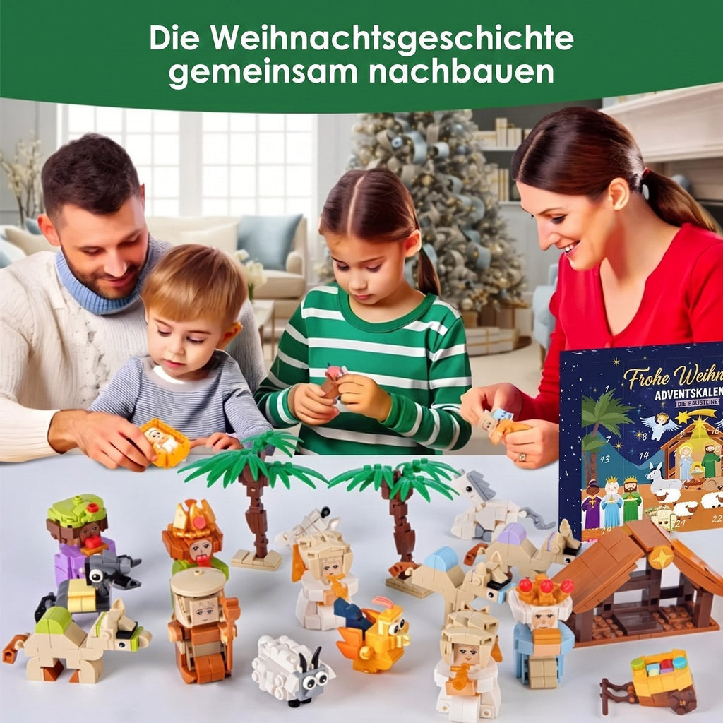 Nativity Scene Building Block Advent Calendar with 24 Sets 2026