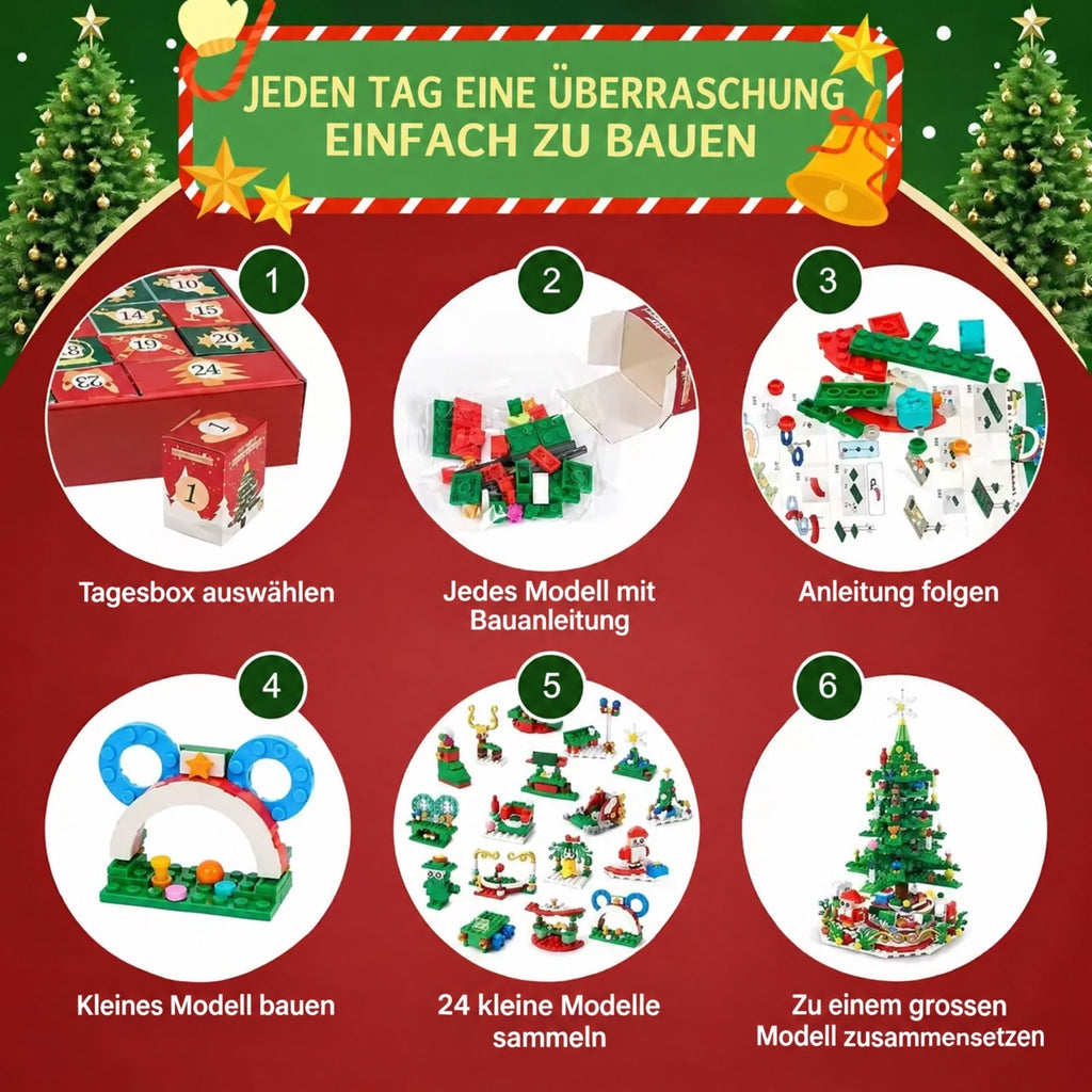 Light-Up Building Block Advent Calendar with 24 Sets and LED Lights 2026
