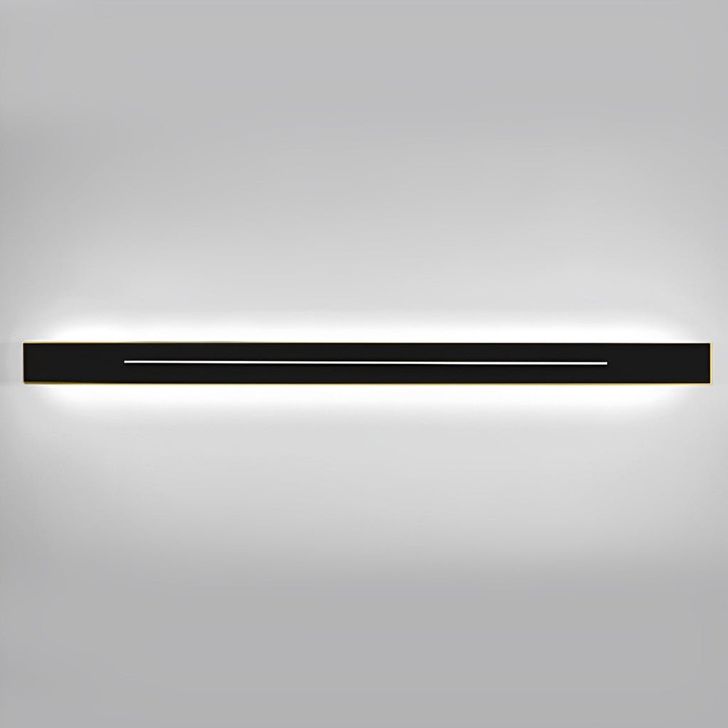 Linear LED Strip Wall Light – Black Iron & Acrylic, 60–120 cm, 3 Colour Modes, Minimalist Mirror Accent for Living Room & Bedroom