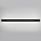 Linear LED Strip Wall Light – Black Iron & Acrylic, 60–120 cm, 3 Colour Modes, Minimalist Mirror Accent for Living Room & Bedroom