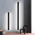 Linear LED Strip Wall Light – Black Iron & Acrylic, 60–120 cm, 3 Colour Modes, Minimalist Mirror Accent for Living Room & Bedroom