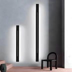 Linear LED Strip Wall Light – Black Iron & Acrylic, 60–120 cm, 3 Colour Modes, Minimalist Mirror Accent for Living Room & Bedroom