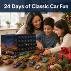 Motrella | Car Advent Calendar with 24 Miniature Classic American-Style Cars