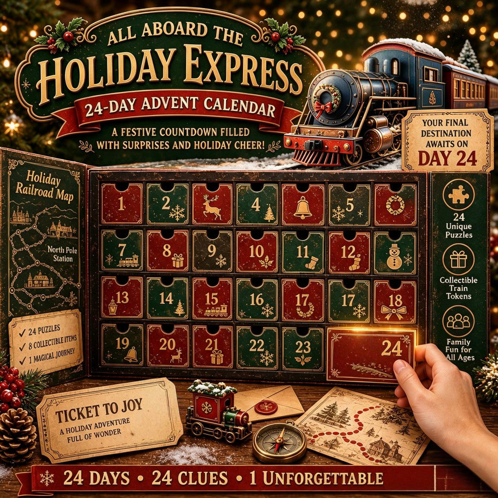 Mystery Puzzle Advent Calendar with 24 Daily Clues and Tasks, 6 Stories 2026