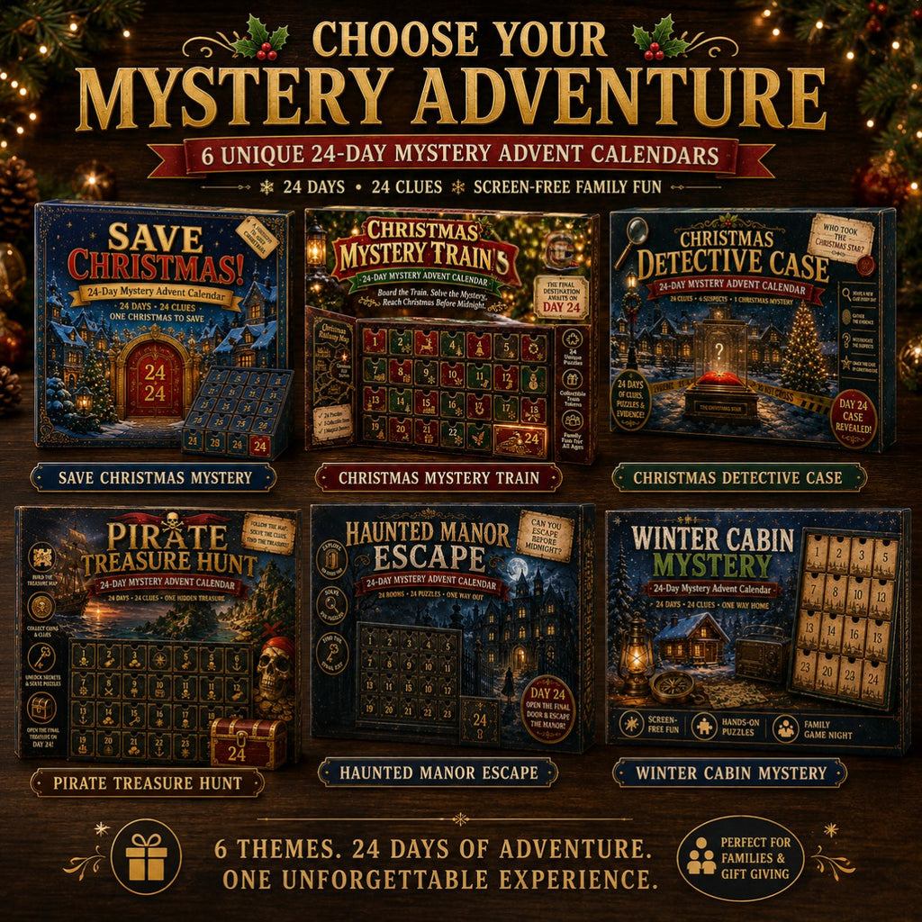 Mystery Puzzle Advent Calendar with 24 Daily Clues and Tasks, 6 Stories 2026