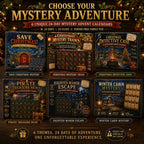 Mystery Puzzle Advent Calendar with 24 Daily Clues and Tasks, 6 Stories 2026