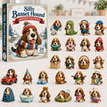 Basset Hound Ornament Advent Calendar with 24 Acrylic Pendants 2026