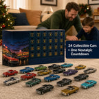 Motrella | Car Advent Calendar with 24 Miniature Classic American-Style Cars