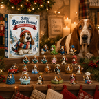 Basset Hound Ornament Advent Calendar with 24 Acrylic Pendants 2026