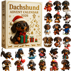Dachsino | Dachshund Figure Advent Calendar with 24 Collectible Figures