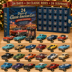 Motrella | Car Advent Calendar with 24 Miniature Classic American-Style Cars