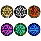 LED Snowflake Hanging Lights – Warm White Outdoor Christmas Lighting for Balcony, Garden & Patio, Decorative Winter Look