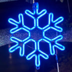LED Snowflake Hanging Lights – Warm White Outdoor Christmas Lighting for Balcony, Garden & Patio, Decorative Winter Look