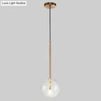Gold Glass Globe Pendant Light – Minimalist Modern Ceiling Lighting for Living Room & Dining Room