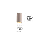 Concrete Surface-Mounted Spotlight – Grey GU10 LED Ceiling Light, Industrial Minimalist for Living Room, Bedroom & Kitchen