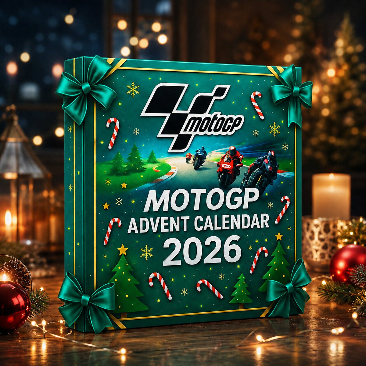 Motorbike Advent Calendar with 24 Mini Racing Bikes, Helmets and Accessories 2026