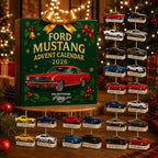 Muscle Car Themed Advent Calendar with 24 Mini Car Items and Accessories 2026
