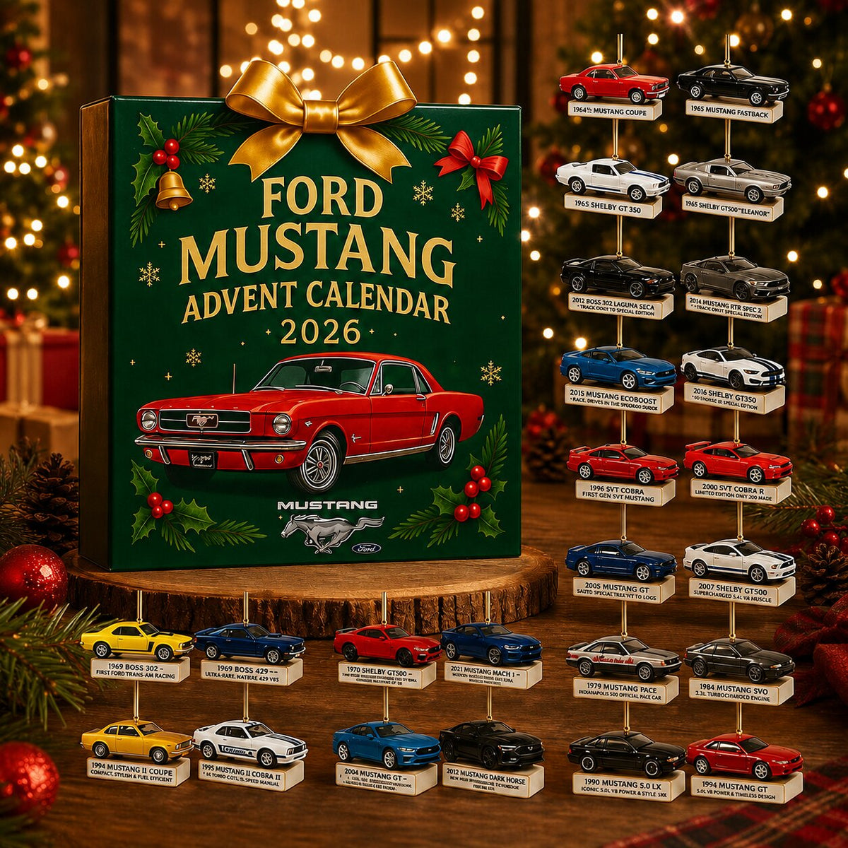 Muscle Car Themed Advent Calendar with 24 Mini Car Items and Accessories 2026