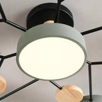 Modern Ceiling Light with Wooden Details – LED Design Lamp for Living Room & Bedroom