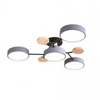 Modern Ceiling Light with Wooden Details – LED Design Lamp for Living Room & Bedroom
