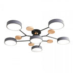 Modern Ceiling Light with Wooden Details – LED Design Lamp for Living Room & Bedroom