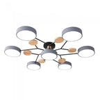 Modern Ceiling Light with Wooden Details – LED Design Lamp for Living Room & Bedroom
